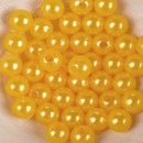 Koraliki Perełki 8mm 10g Kolor Ciepło Żółty [ Zestaw - 50 Kompletów]